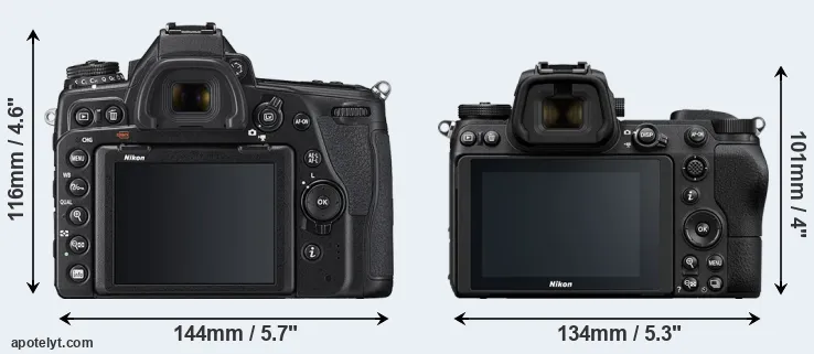 Comparison D780 or Z6 rear