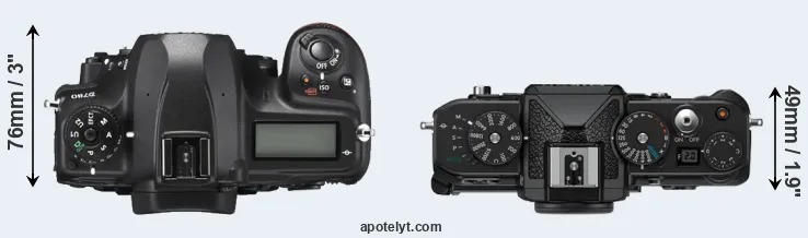 Compare D780 versus Zf top