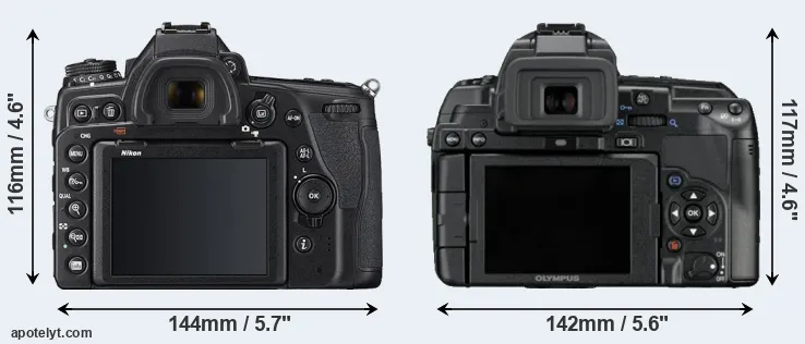 Comparison D780 or E-5 rear