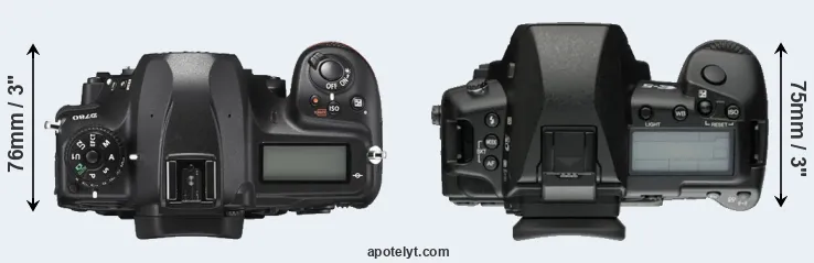 Compare D780 versus E-5 top