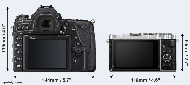 Comparison D780 or E-P7 rear