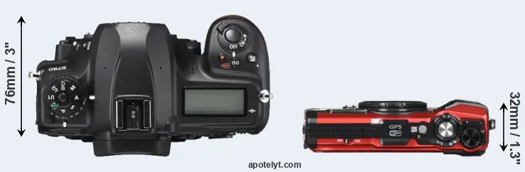 Compare D780 versus TG-5 top
