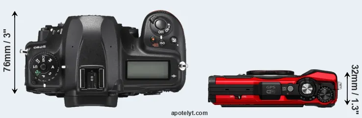 Compare D780 versus TG-6 top