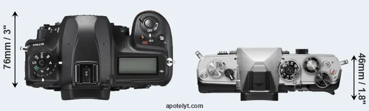 Compare D780 versus OM-3 top