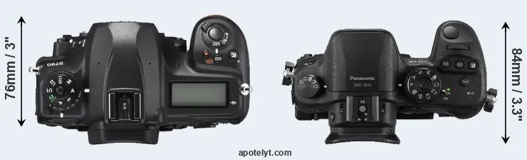 Compare D780 versus GH4 top