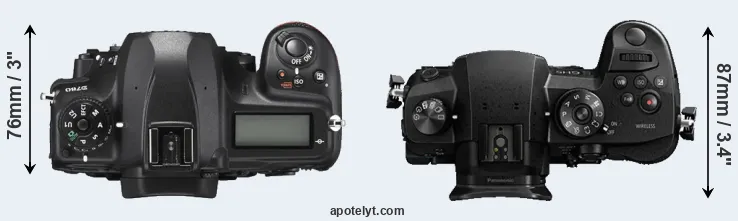 Compare D780 versus GH5 top