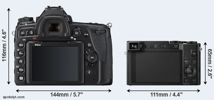Comparison D780 or ZS100 rear