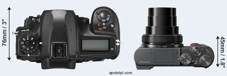 Compare D780 versus ZS200 top