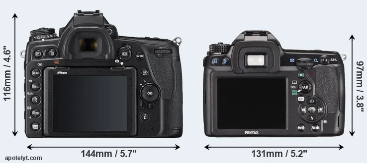 Comparison D780 or K-5 II rear