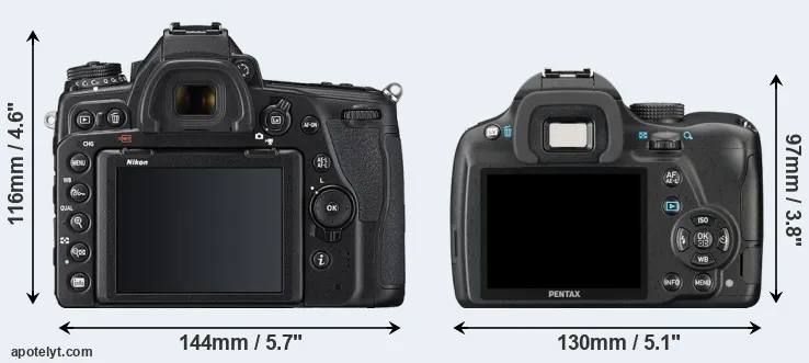 Comparison D780 or K-50 rear