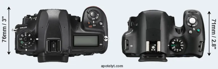 Compare D780 versus K-500 top