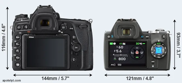 Comparison D780 or K-S1 rear