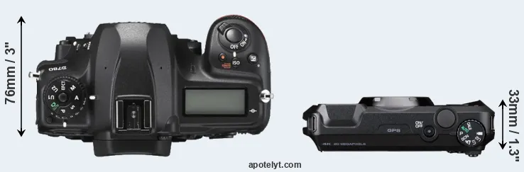 Compare D780 versus WG-8 top