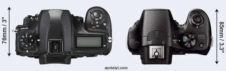 Compare D780 versus A3000 top