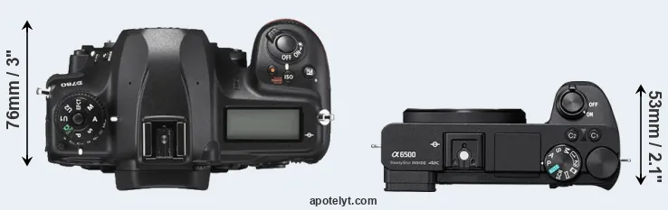 Compare D780 versus A6500 top