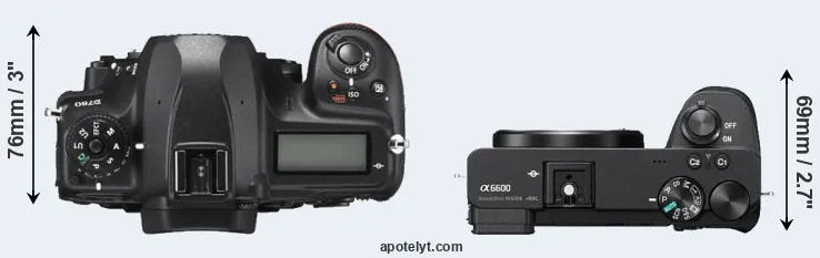Compare D780 versus A6600 top