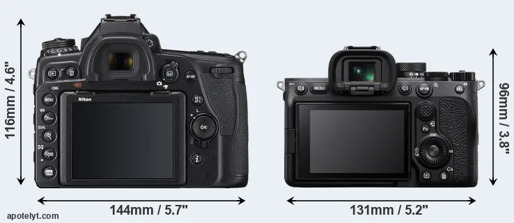 Comparison D780 or A7 IV rear