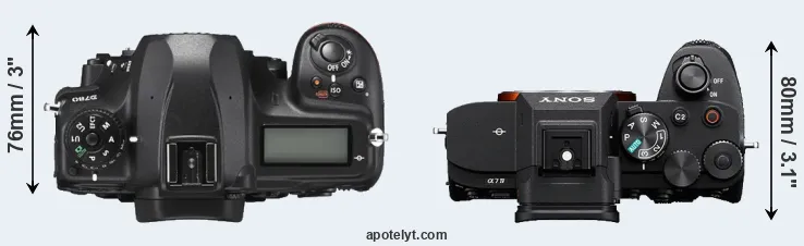 Compare D780 versus A7 IV top