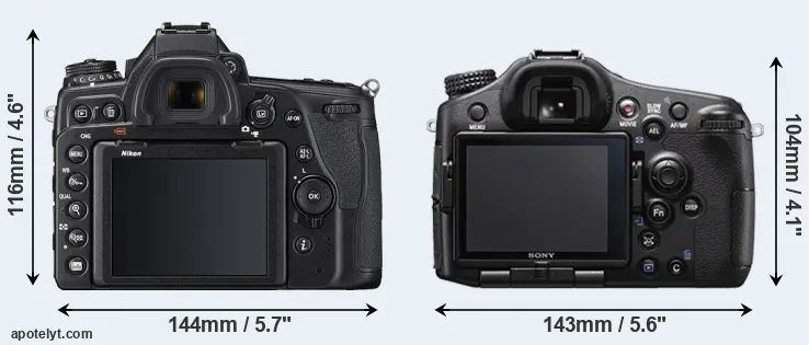 Comparison D780 or A77 II rear