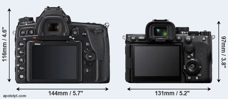 Comparison D780 or A7R V rear