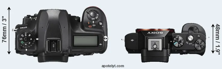 Compare D780 versus A7S top