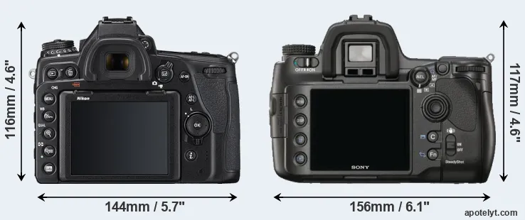 Comparison D780 or A900 rear