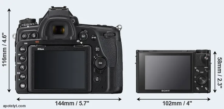 Comparison D780 or RX100 VI rear