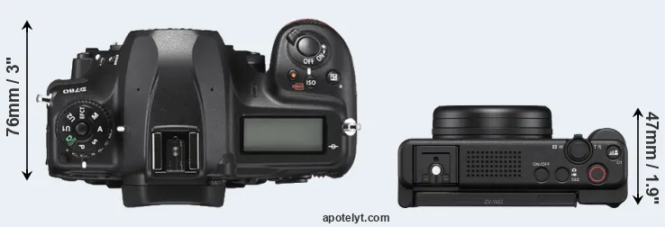 Compare D780 versus ZV-1 II top
