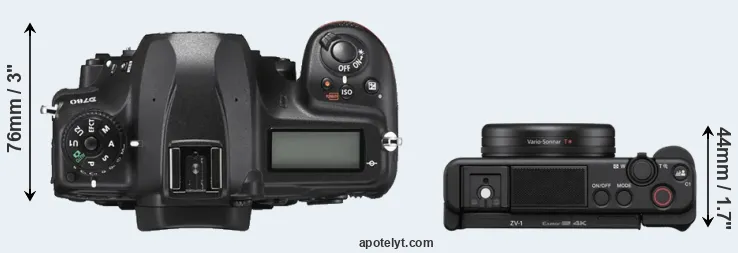 Compare D780 versus ZV-1 top