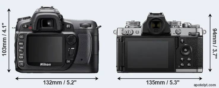 Comparison D80 or Z fc rear