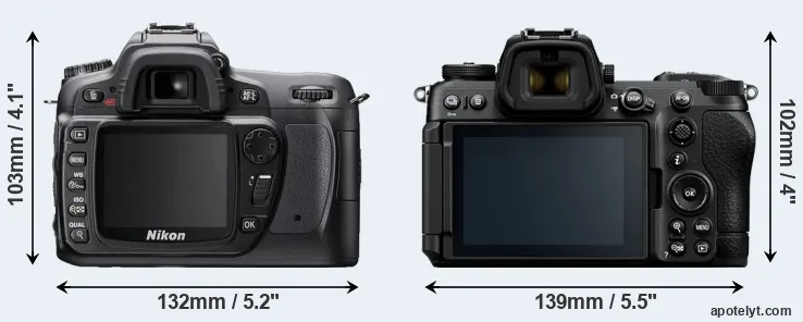 Comparison D80 or Z6 III rear