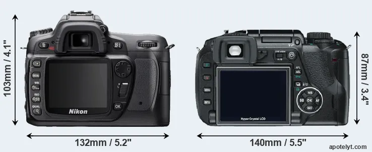 Comparison D80 or E-330 rear