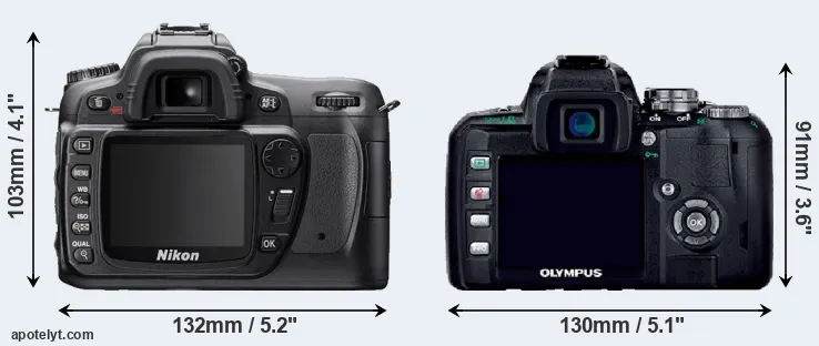 Comparison D80 or E-400 rear