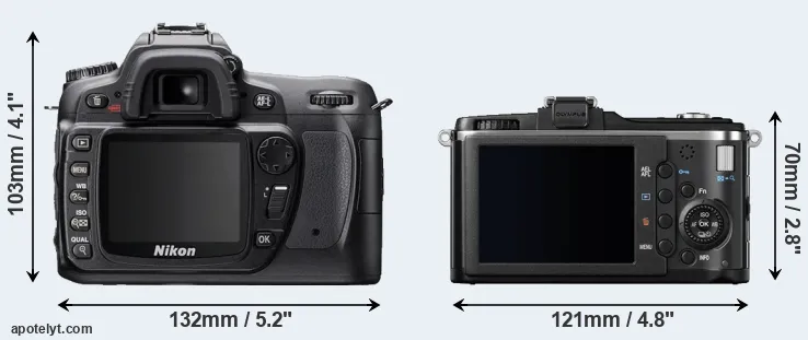 Comparison D80 or E-P2 rear