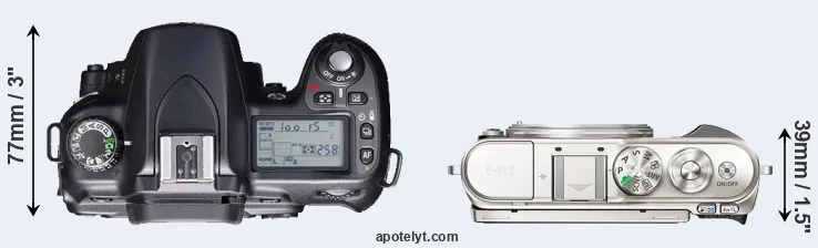 Compare D80 versus E-PL9 top