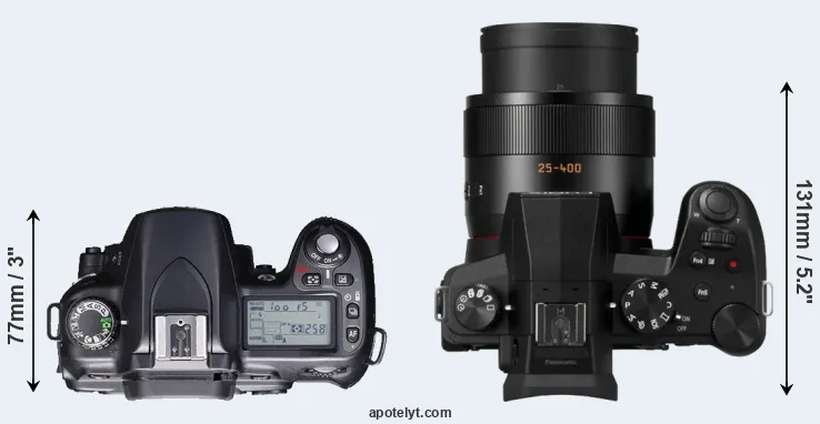 Compare D80 versus FZ1000 II top