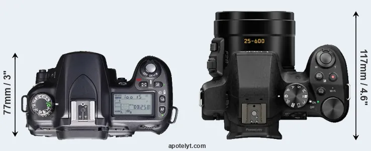 Compare D80 versus FZ300 top