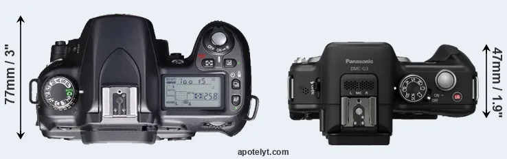 Compare D80 versus G3 top
