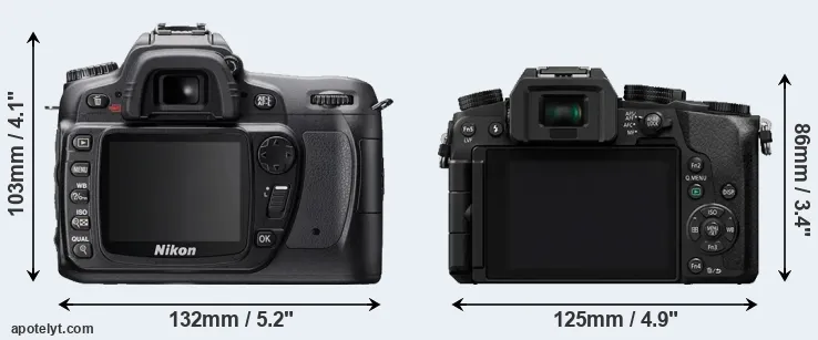 Comparison D80 or G7 rear