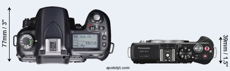 Compare D80 versus GX1 top