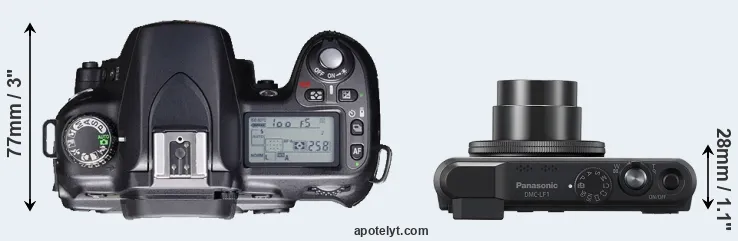 Compare D80 versus LF1 top