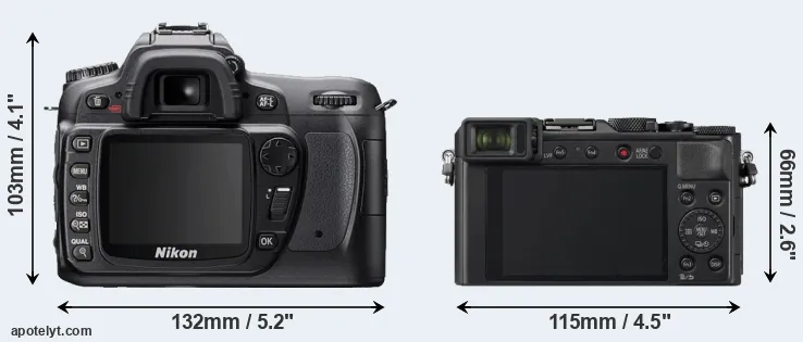 Comparison D80 or LX100 II rear