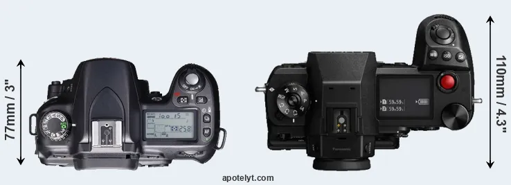 Compare D80 versus S1H top