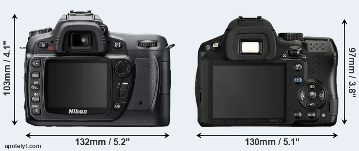 Comparison D80 or K-30 rear