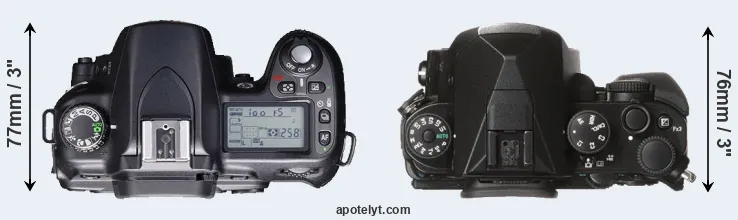 Compare D80 versus KP top