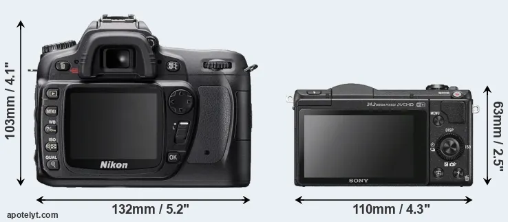 Comparison D80 or A5100 rear