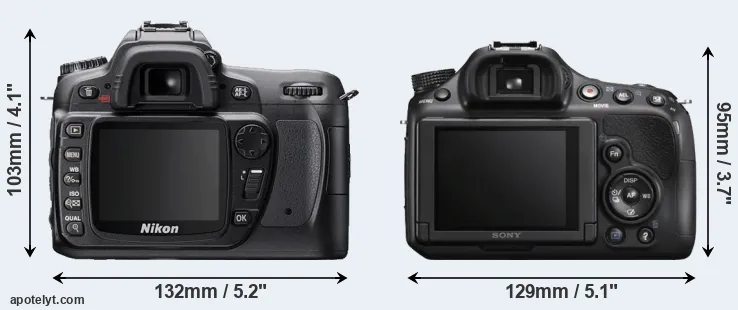 Comparison D80 or A58 rear