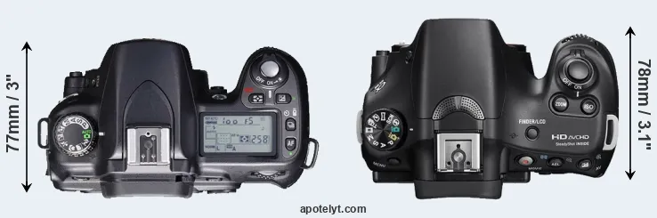 Compare D80 versus A58 top