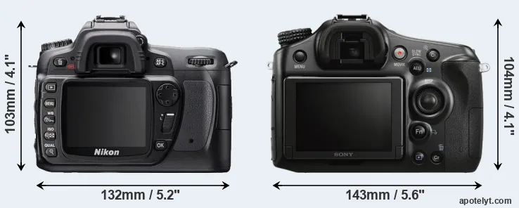 Comparison D80 or A68 rear