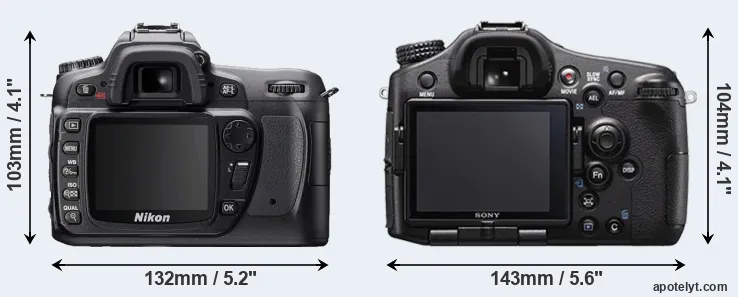 Comparison D80 or A77 II rear